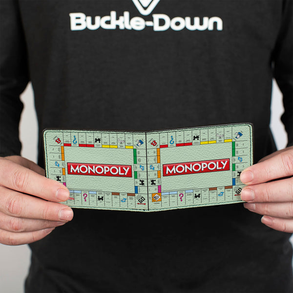 Buckle-Down Bi-Fold Wallet - Monopoly Game Board Layout