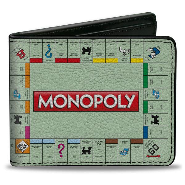 Buckle-Down Bi-Fold Wallet - Monopoly Game Board Layout