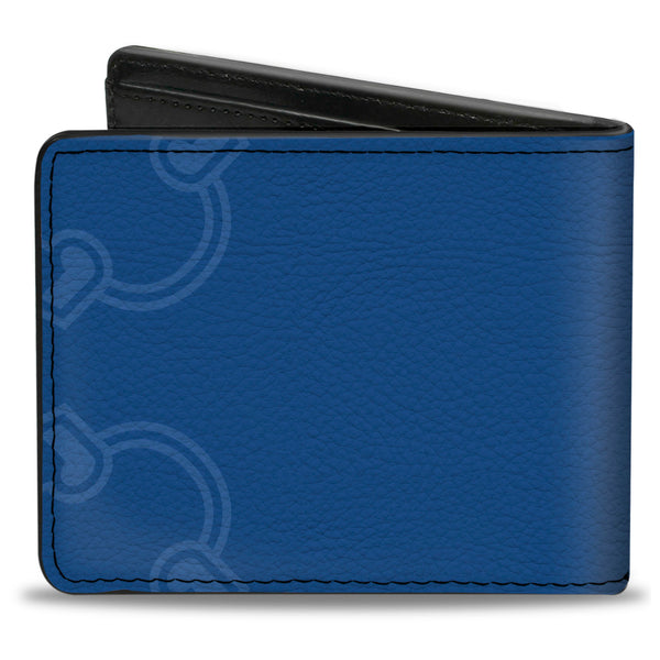 Buckle-Down Bi-Fold Wallet - MOPAR 1937-1947 Logo-USE CHRYSLER ENGINEERED MOPAR PARTS AND ACCESSORIES Blue Yellow Red