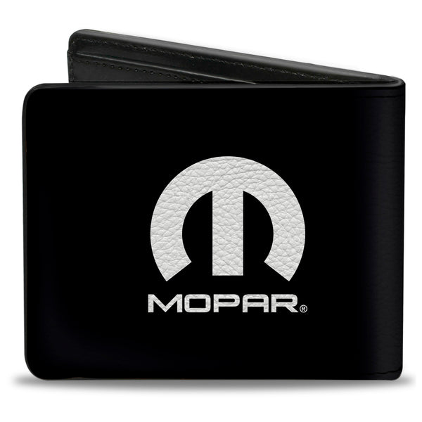 Buckle-Down Bi-Fold Wallet - MOPAR Logo Black Silver Gradient