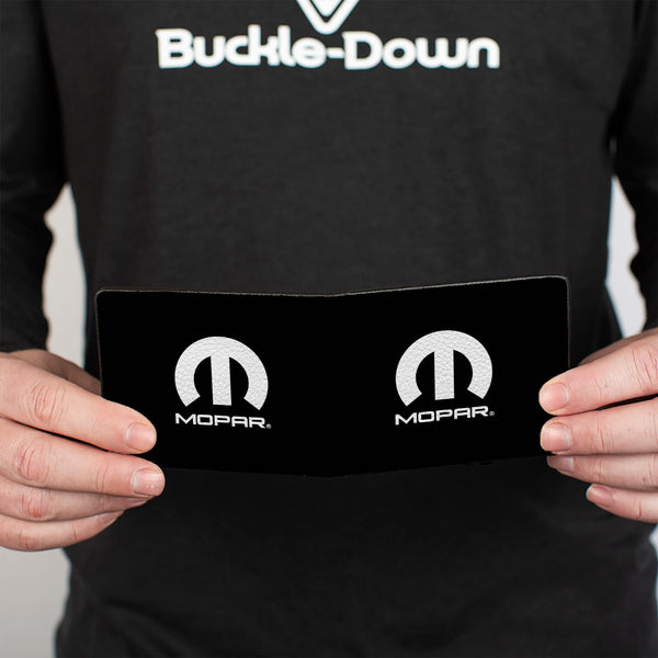 Buckle-Down Bi-Fold Wallet - MOPAR Logo Black Silver Gradient