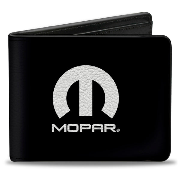 Buckle-Down Bi-Fold Wallet - MOPAR Logo Black Silver Gradient