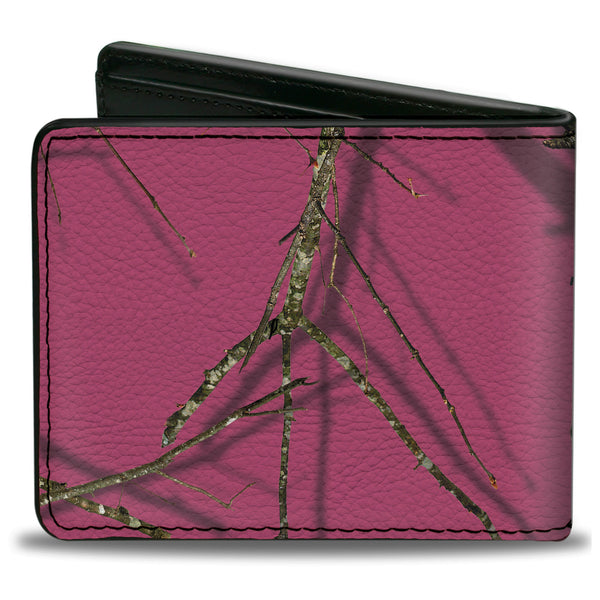 Buckle-Down Bi-Fold Wallet - Mossy Oak Country Roots Camo Fuchsia