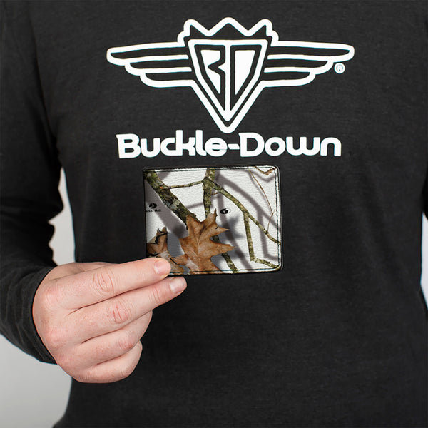 Buckle-Down Bi-Fold Wallet - Mossy Oak Country Roots Snowdrift Camo White