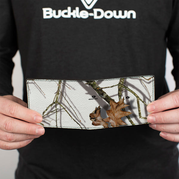 Buckle-Down Bi-Fold Wallet - Mossy Oak Country Roots Snowdrift Camo White