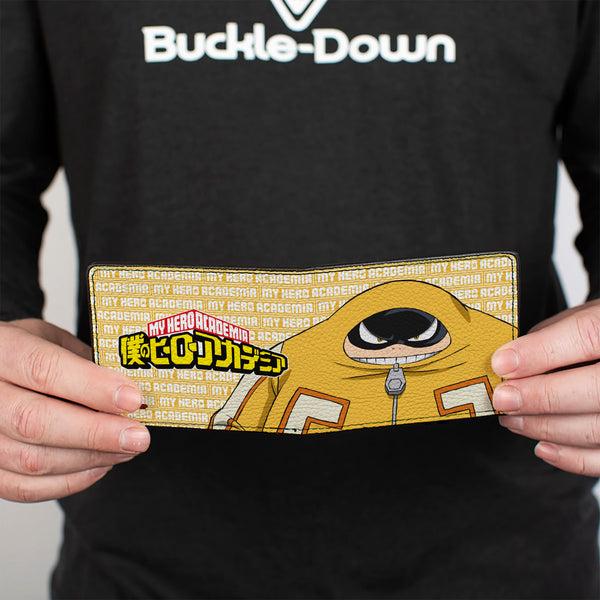 Buckle-Down Bi-Fold Wallet - MY HERO ACADEMIA Pro Hero Fat Gum Pose And Title Logo Yellow/White