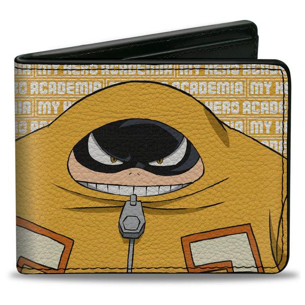 Buckle-Down Bi-Fold Wallet - MY HERO ACADEMIA Pro Hero Fat Gum Pose and Title Logo Yellow/White