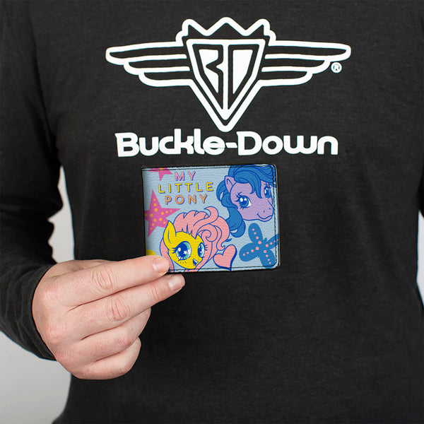 Buckle-Down Bi-Fold Wallet - MY LITTLE PONY Three Ponies TOGETHER FOREVER Light Blue/Multi Color
