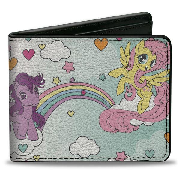 Buckle-Down Bi-Fold Wallet - My Little Pony Three Pony Rainbow Cloud Scene Multi Color