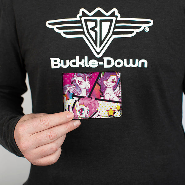 Buckle-Down Bi-Fold Wallet - My Little Pony TOGETHER Pony Pop Art Blocks Multi Color