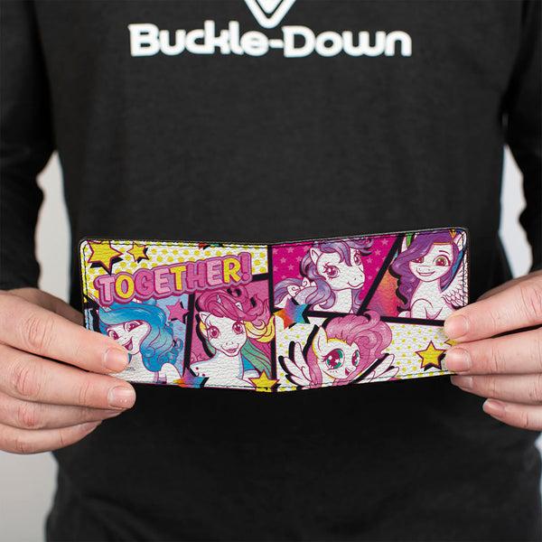 Buckle-Down Bi-Fold Wallet - My Little Pony TOGETHER Pony Pop Art Blocks Multi Color