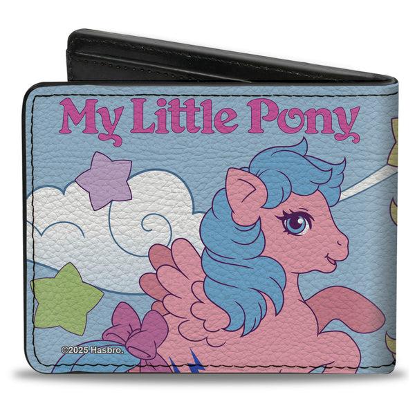 Buckle-Down Bi-Fold Wallet - MY LITTLE PONY Two Pony Star Cloud Pose And Title Logo Blue/Multi Color