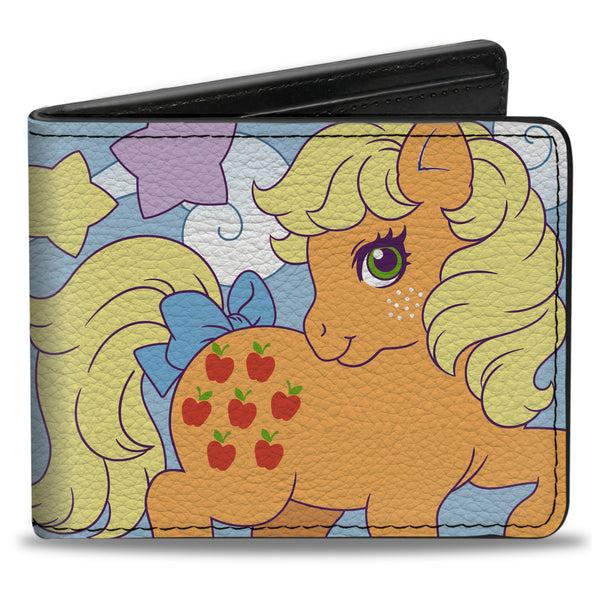 Buckle-Down Bi-Fold Wallet - MY LITTLE PONY Two Pony Star Cloud Pose and Title Logo Blue/Multi Color