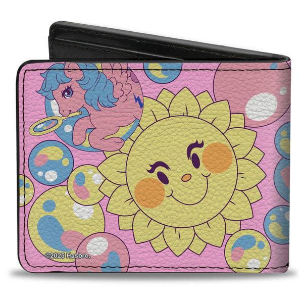 Buckle-Down Bi-Fold Wallet - MY LITTLE PONY Two Pony Sunshine Bubbles And Title Logo Pink/Multi Color
