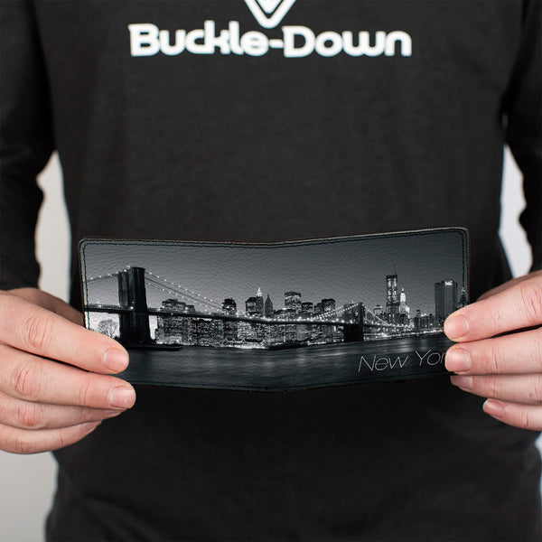 Buckle-Down Bi-Fold Wallet - NEW YORK Brooklyn Bridge Skyline