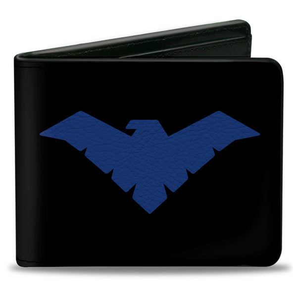 Buckle-Down Bi-Fold Wallet - Nightwing Logo Black Blue Buckle-Down Bi-Fold Wallet - Nightwing Logo Black Blue