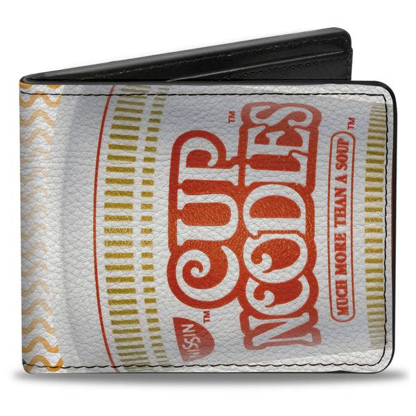 Buckle-Down Bi-Fold Wallet - NISSIN CUP NOODLES Vivid Cup + Noodle Wave White Orange