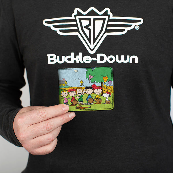 Buckle-Down Bi-Fold Wallet - Peanuts Gang Backyard Baseball Group Pose