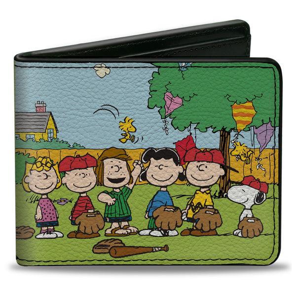 Buckle-Down Bi-Fold Wallet - Peanuts Gang Backyard Baseball Group Pose