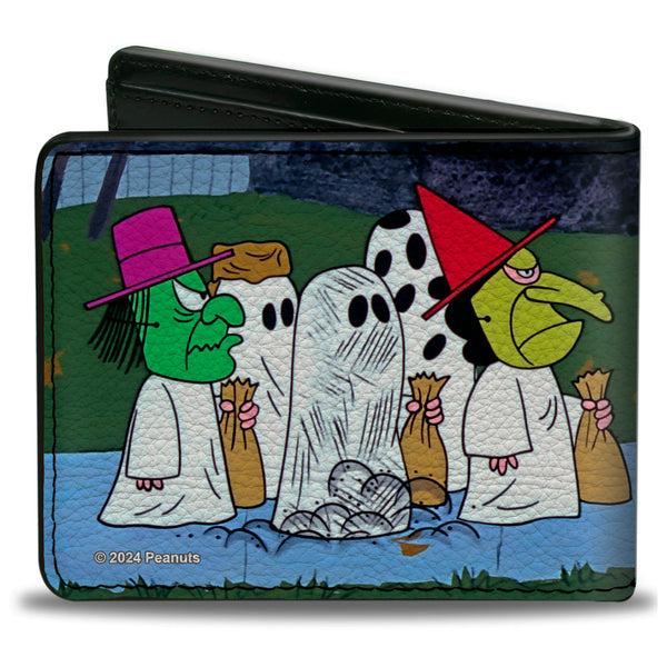 Buckle-Down Bi-Fold Wallet - Peanuts Gang Halloween Trick Or Treat Group Pose