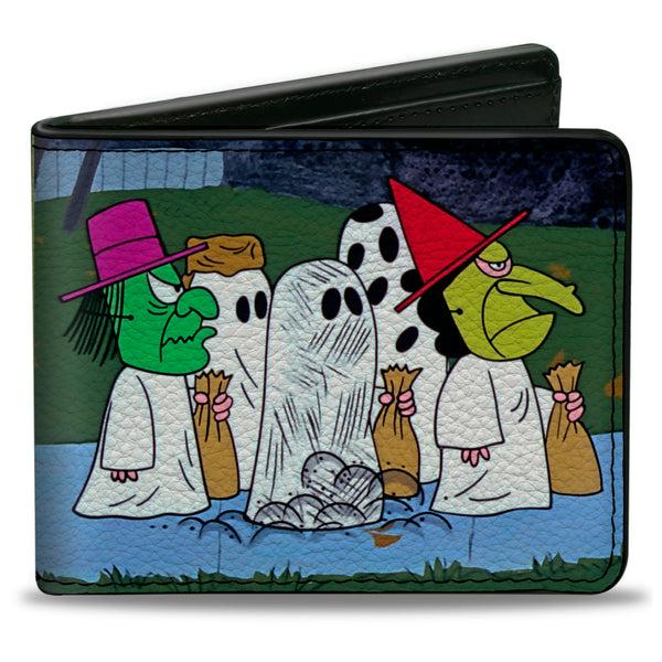Buckle-Down Bi-Fold Wallet - Peanuts Gang Halloween Trick or Treat Group Pose
