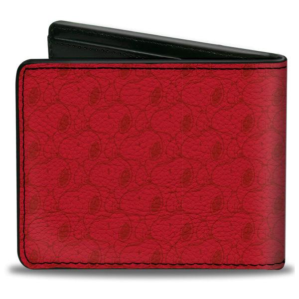 Buckle-Down Bi-Fold Wallet - Peanuts Snoopy Face And Profile Pose Reds