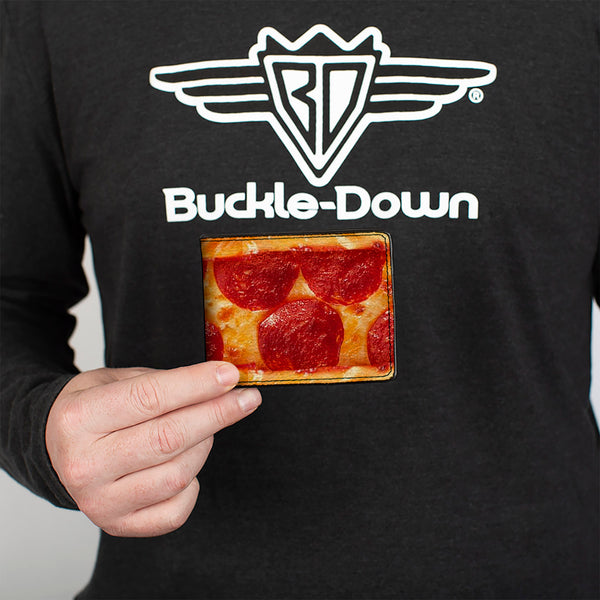 Buckle-Down Bi-Fold Wallet - Pepperoni Pizza W Crust Vivid