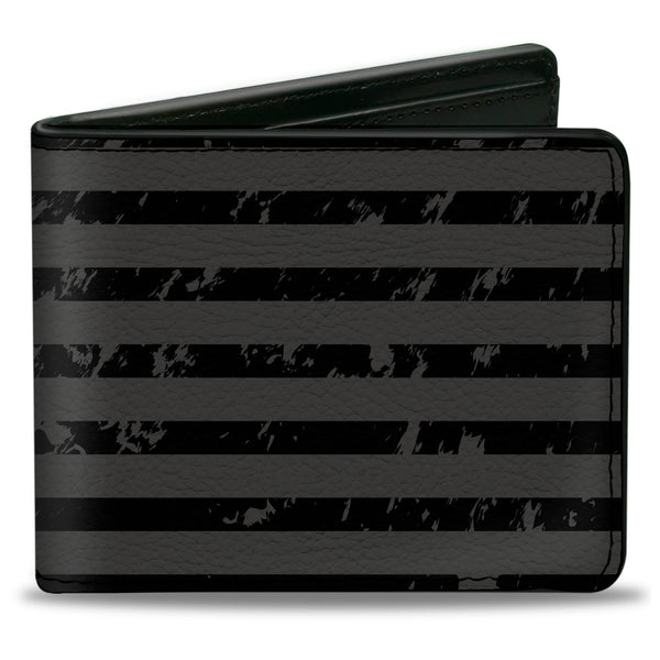 Buckle-Down Bi-Fold Wallet - RAM Logo Americana Flag Weathered Gray Black