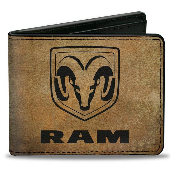 Buckle-Down Bi-Fold Wallet - RAM Logo + GUTS-GLORY Pistons Weathered Black