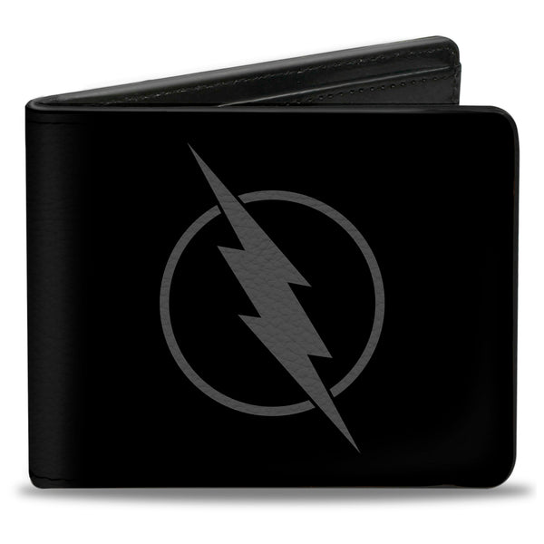 Buckle-Down Bi-Fold Wallet - Reverse Flash Logo Black Gray