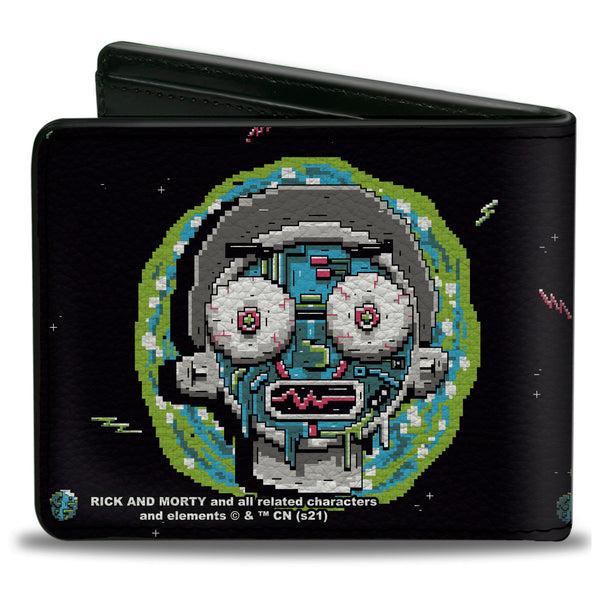 Buckle-Down Bi-Fold Wallet - Rick And Morty 8-Bit Faces