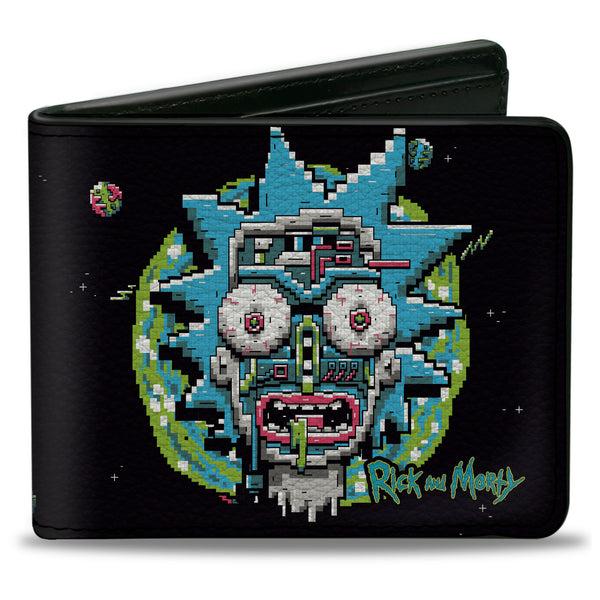 Buckle-Down Bi-Fold Wallet - Rick and Morty 8-Bit Faces