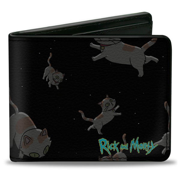 Buckle-Down Bi-Fold Wallet - RICK AND MORTY Cats in Space Scattered