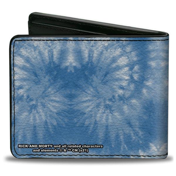 Buckle-Down Bi-Fold Wallet - Rick And Morty Circuit Faces Portal Gun