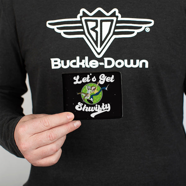 Buckle-Down Bi-Fold Wallet - Rick And Morty LET’S GET SHWIFTY Black/White