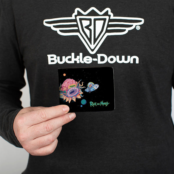 Buckle-Down Bi-Fold Wallet - RICK AND MORTY Space Cruiser Escape Scene