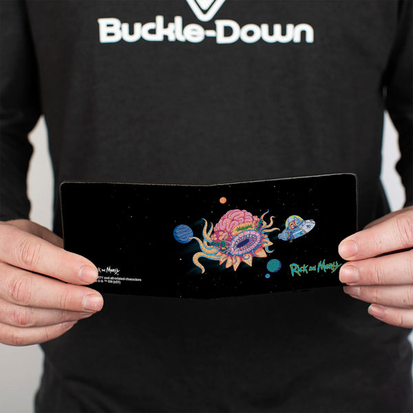 Buckle-Down Bi-Fold Wallet - RICK AND MORTY Space Cruiser Escape Scene