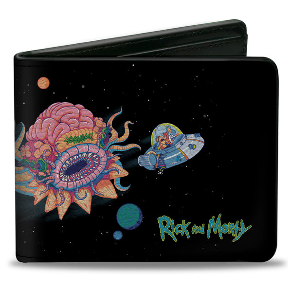 Buckle-Down Bi-Fold Wallet - RICK AND MORTY Space Cruiser Escape Scene