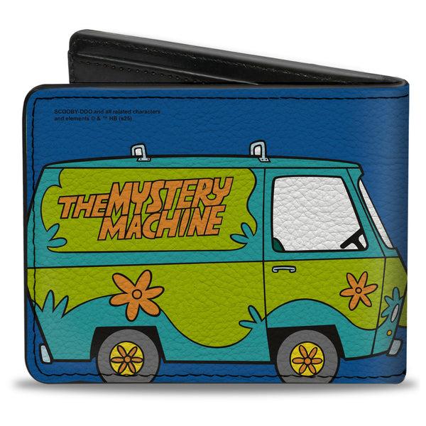 Buckle-Down Bi-Fold Wallet - SCOOBY-DOO Mystery Machine And Character Group Pose Blue