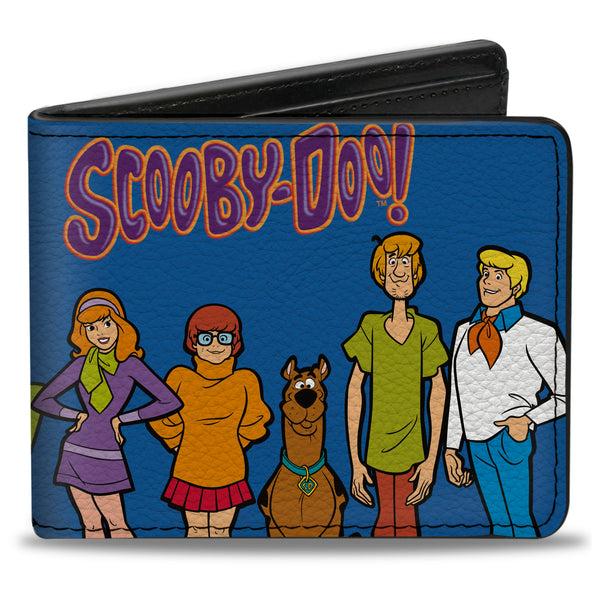Buckle-Down Bi-Fold Wallet - SCOOBY-DOO Mystery Machine And Character Group Pose Blue
