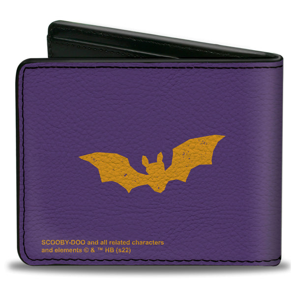 Buckle-Down Bi-Fold Wallet - Scooby Doo Scared Pose RUH ROH RAGGY Purple/Yellow