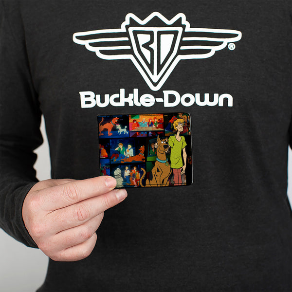 Buckle-Down Bi-Fold Wallet - Scooby Doo & Shaggy Pose Scene Blocks + SCOOBY DOO