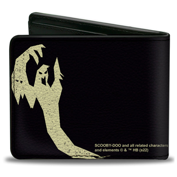 Buckle-Down Bi-Fold Wallet - Scooby Doo Shaggy Scared GHOST Pose Black