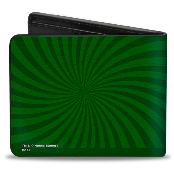 Buckle-Down Bi-Fold Wallet - Scooby & Shaggy BAKED Rays Swirl Greens