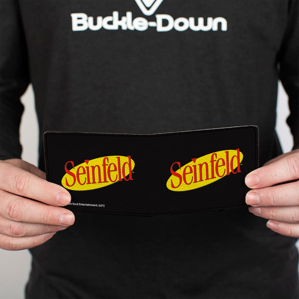 Buckle-Down Bi-Fold Wallet - SEINFELD Spotlight Logo Black Yellow Red