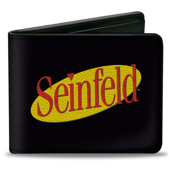Buckle-Down Bi-Fold Wallet - SEINFELD Spotlight Logo Black Yellow Red