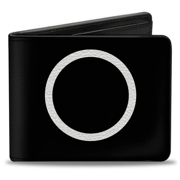 Buckle-Down Bi-Fold Wallet - Shape Circle Black White