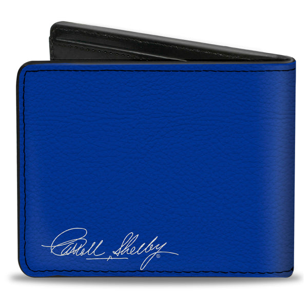 Buckle-Down Bi-Fold Wallet - SHELBY Cobra 3-Stripe + Signature Blue White Gray Red