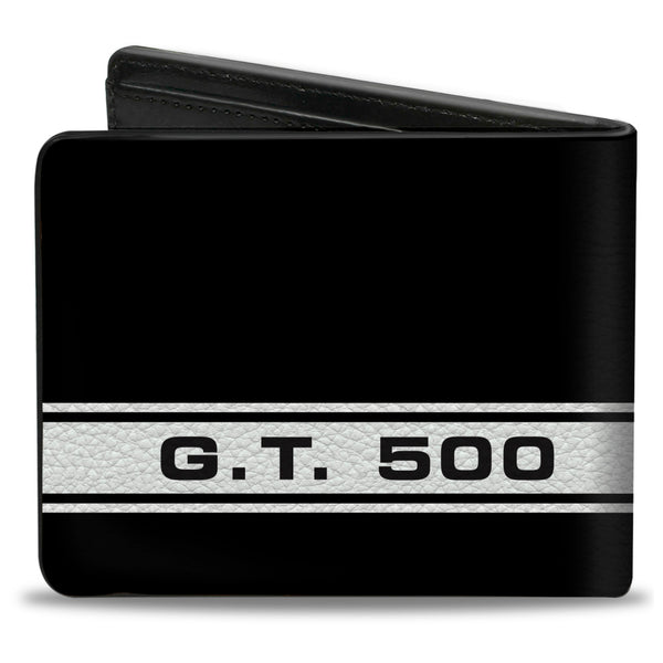 Buckle-Down Bi-Fold Wallet - SHELBY GT 500 Cobra Box Stripe Black White Gray