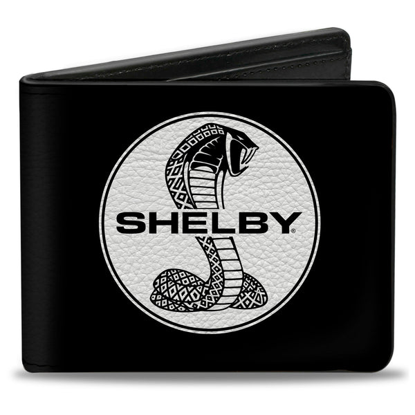 Buckle-Down Bi-Fold Wallet - SHELBY Tiffany Split + Signature Black White